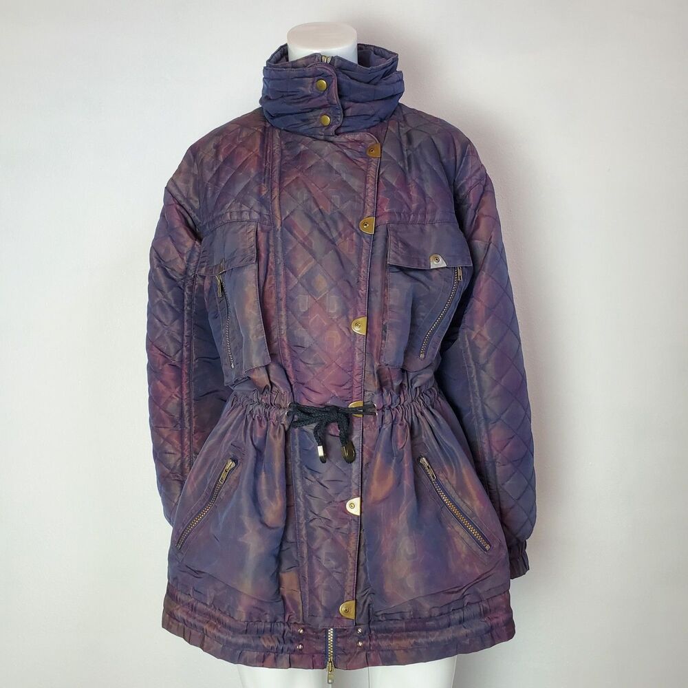 Vintage 80s Snuggler Purple Quilted Jacket